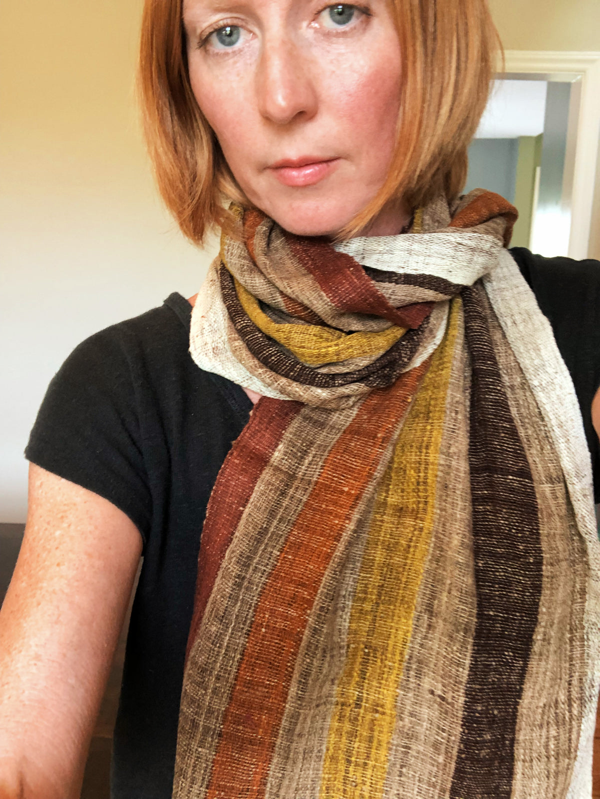 Naturally Dyed Sunset Scarf